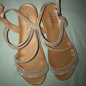 Diamond sandals,with tan straps .